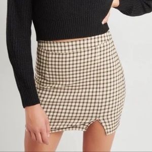 Garage “as if!” plaid skirt